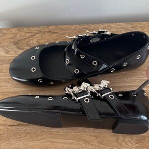 Women's Black Gothic Bats Buckles Mary Janes
Flats Grunge Punk Shoes Size 9 NWOB